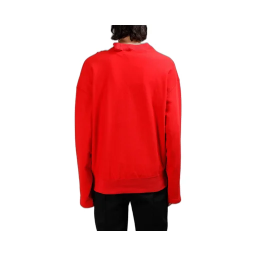 Red Open Shoulder Champion Sweatshirt