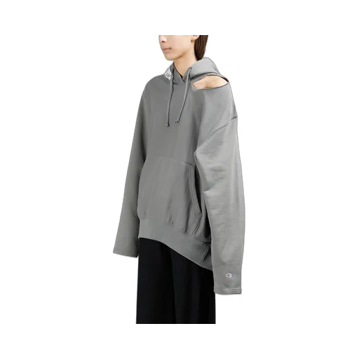 Grey Open Shoulder Champion Hoodie