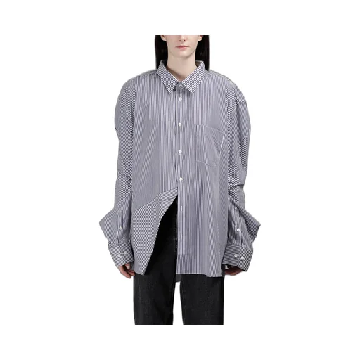Striped Oversized Button-Down Shirt