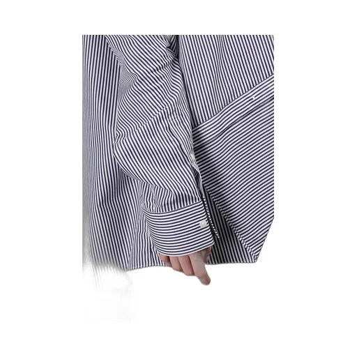 Striped Oversized Button-Down Shirt