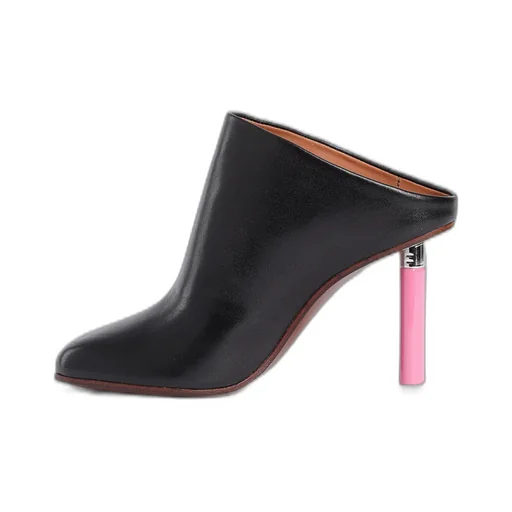 Lighter Pump Heels Black Leather