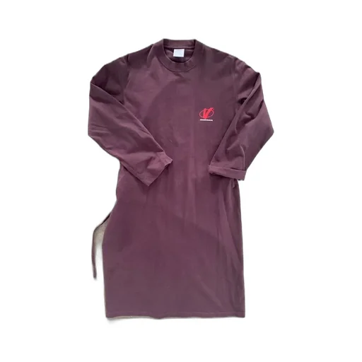 Long Sleeve Burgundy T-Shirt Dress