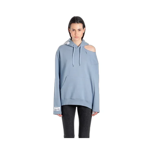 Light Blue Cutout Elbow Hoodie