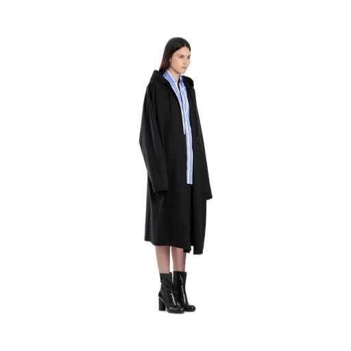 Black Hooded Maxi Coat