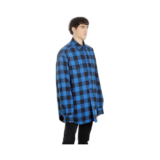 Blue Plaid Flannel Shirt