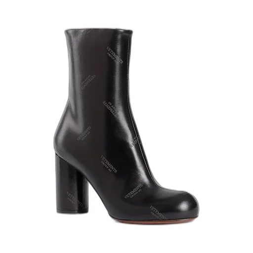 Embossed Leather Ankle Boots