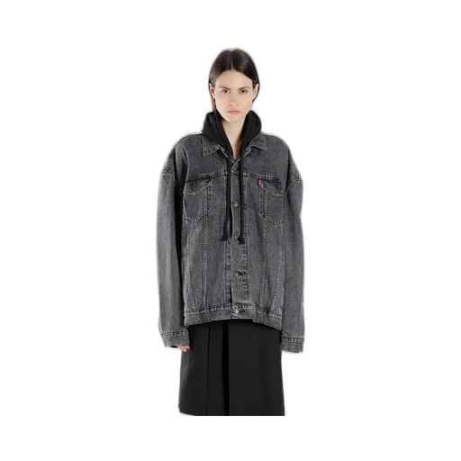 Oversized Hooded Denim Jacket