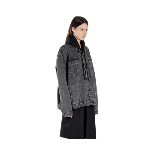 Oversized Hooded Denim Jacket