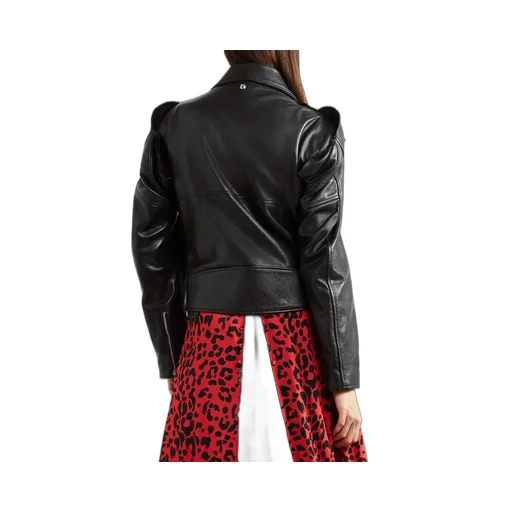 Convertible Leather Biker Jacket