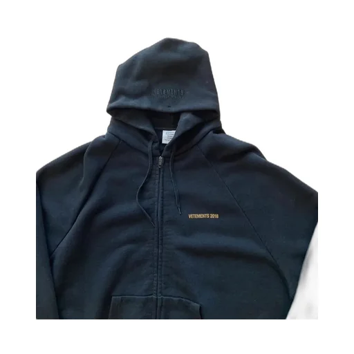 Calendar Black Zip-Up Hoodie