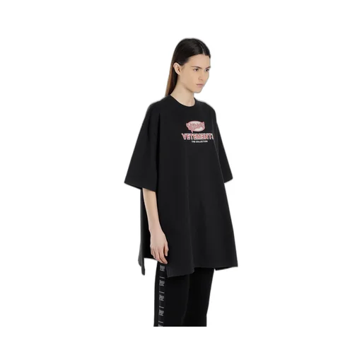 Black Oversized Open Sides T-Shirt