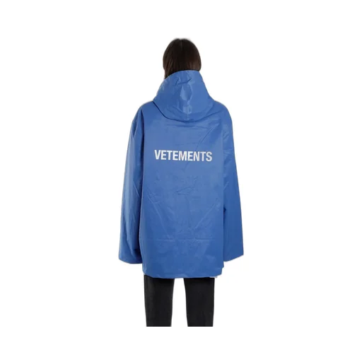 Blue Oversized Rain Jacket