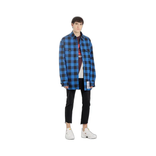 Blue Plaid Flannel Shirt