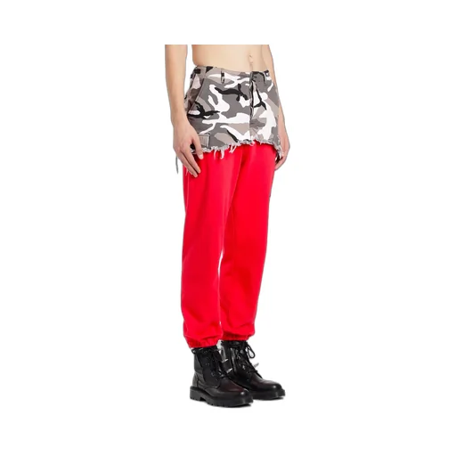 Cut Camo Cargo Pants Red