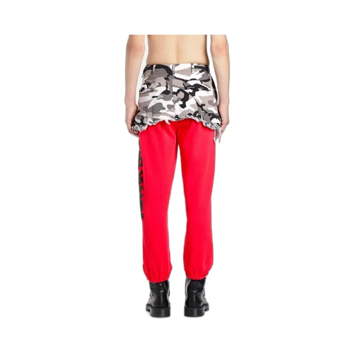 Cut Camo Cargo Pants Red