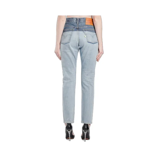 Blue Cut Up Jeans