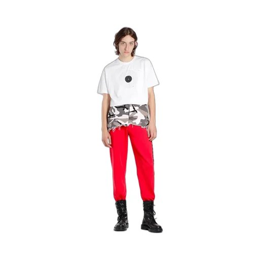 Cut Camo Cargo Pants Red