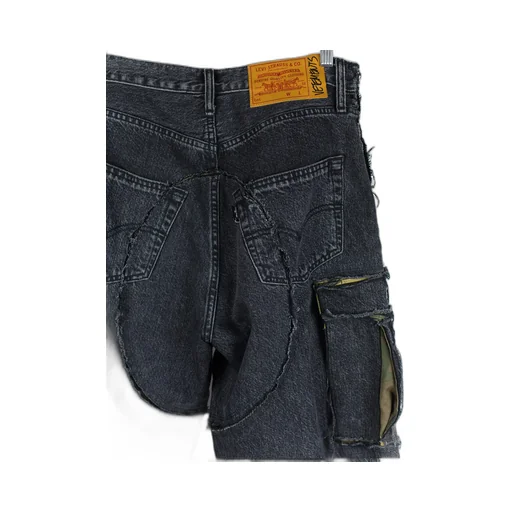 Distressed Cargo Jeans