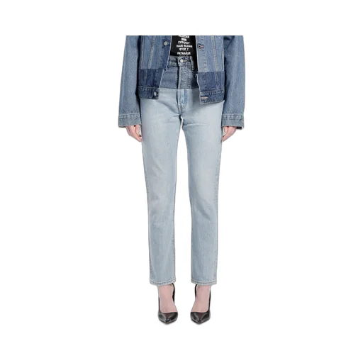Blue Cut Up Jeans
