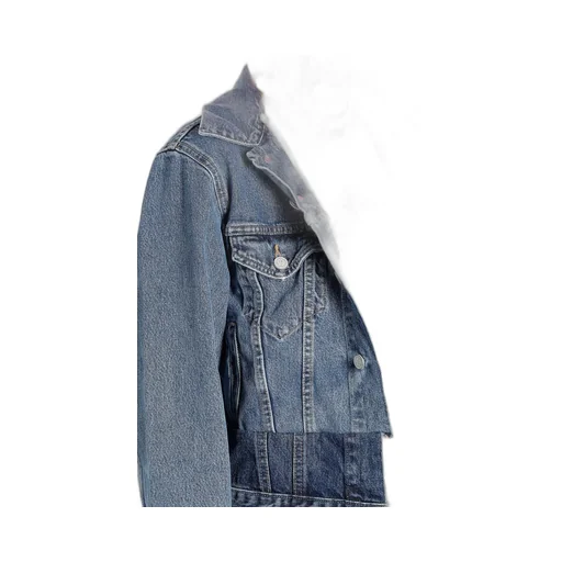 Blue Denim Jacket With Hood
