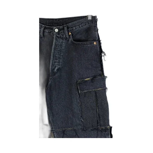 Distressed Cargo Jeans