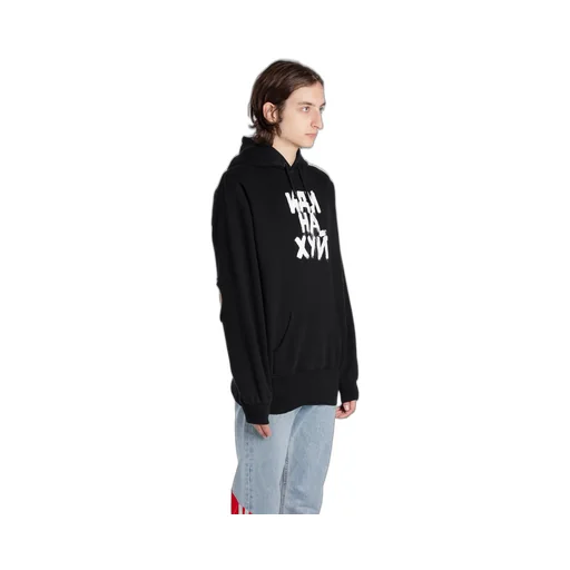 Black Hoodie With Cut-Out Sleeves Fuck You