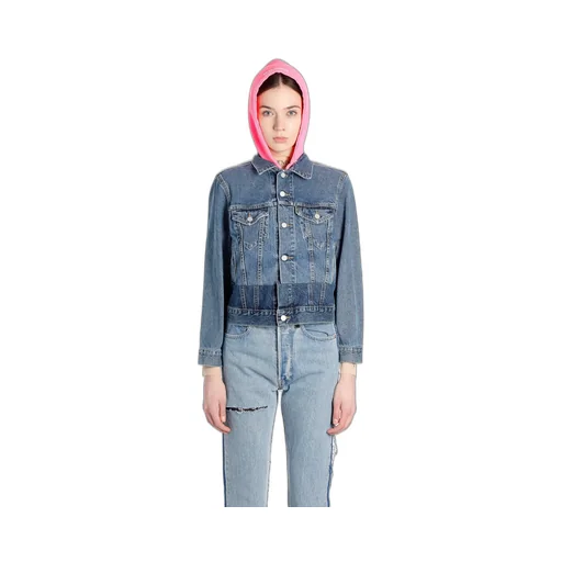 Blue Denim Jacket With Hood