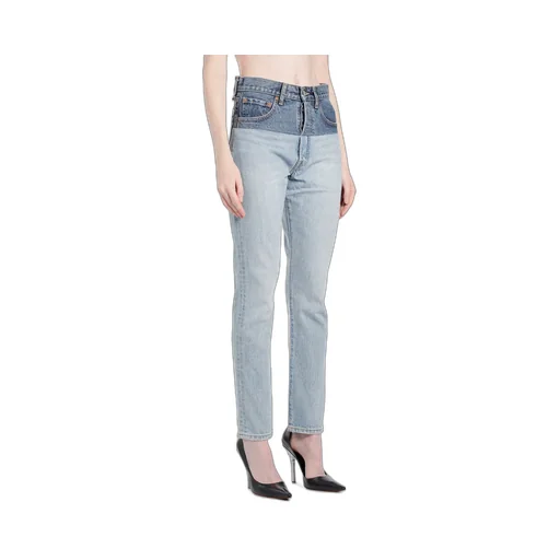 Blue Cut Up Jeans