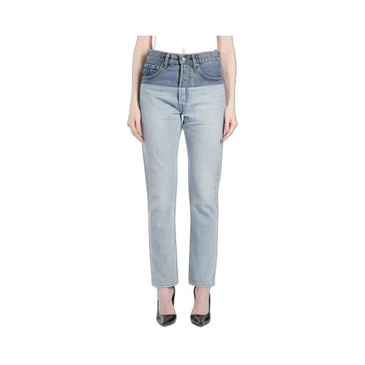 Blue Cut Up Jeans