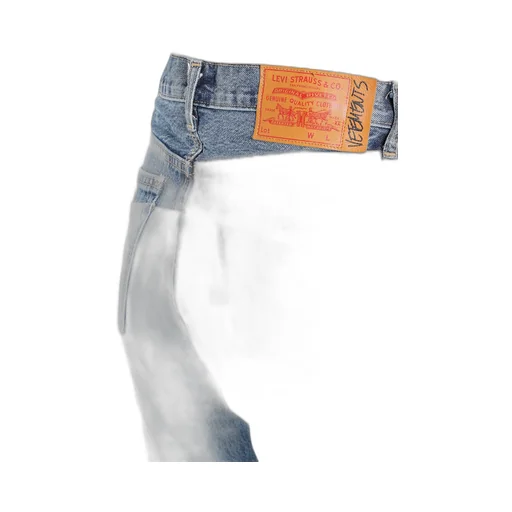 Blue Cut Up Jeans