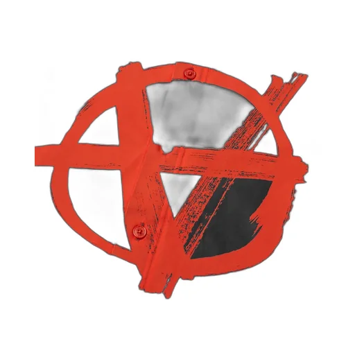 Anarchy Print Button-Down Shirt