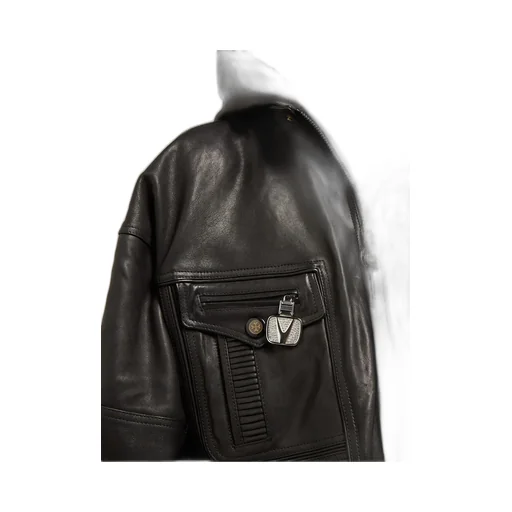Leather Hooded Parka