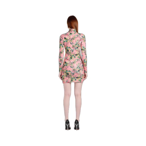 Pink Floral Bodycon Dress