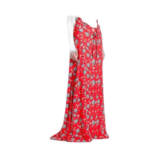 Red Floral Maxi Skirt