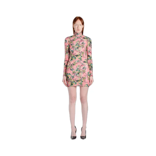 Pink Floral Bodycon Dress