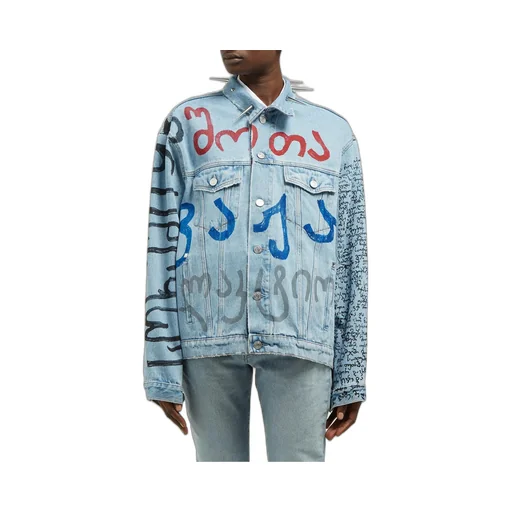 Spike Collar Denim Jacket