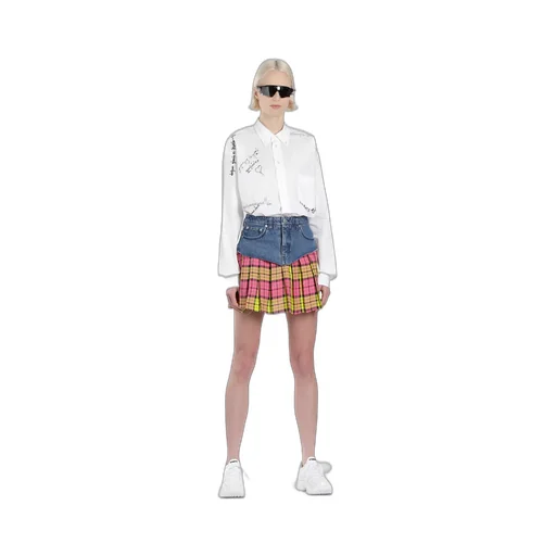 Oversized Scribble Print Button-Down Shirt