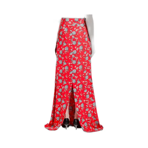 Red Floral Maxi Skirt