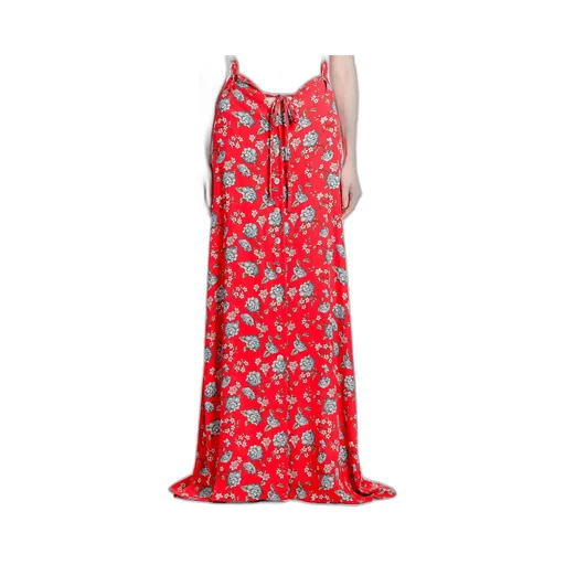 Red Floral Maxi Skirt