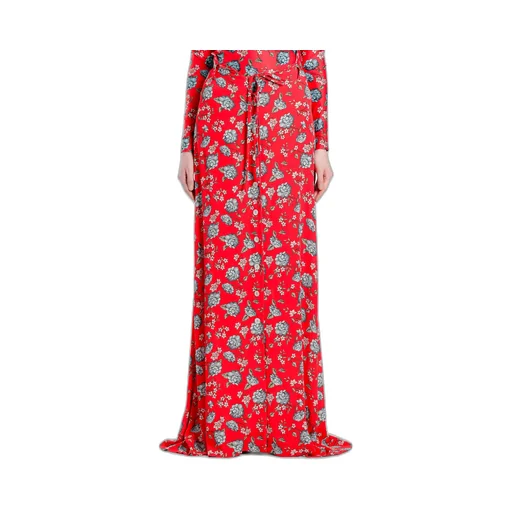 Red Floral Maxi Skirt