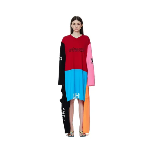 Colorblock Oversized T-Shirt Dress