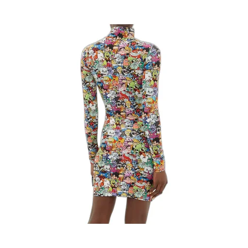 Cartoon Print Mini Dress