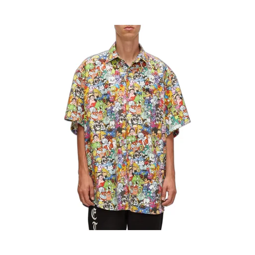 Cartoon Print Short Sleeve Shirt