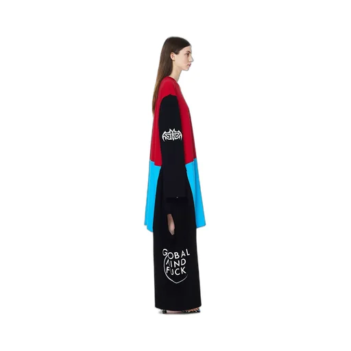 Colorblock Oversized T-Shirt Dress