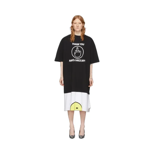 White Oversized Graphic T-Shirt Dress