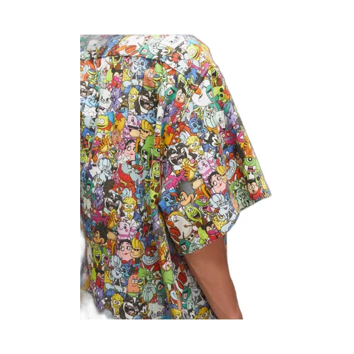 Cartoon Print Short Sleeve Shirt