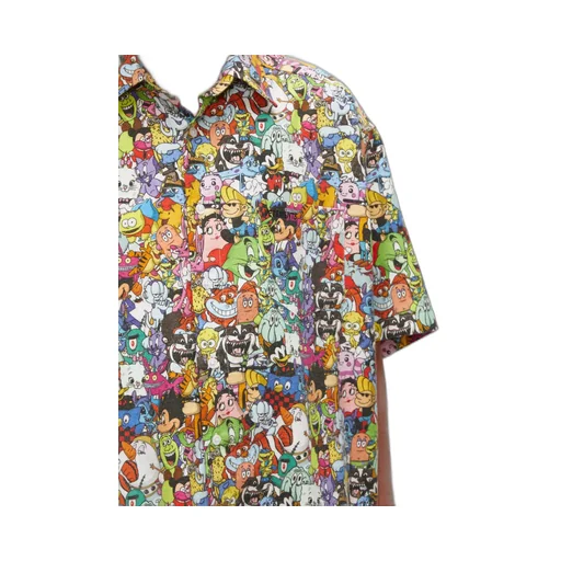 Cartoon Print Short Sleeve Shirt