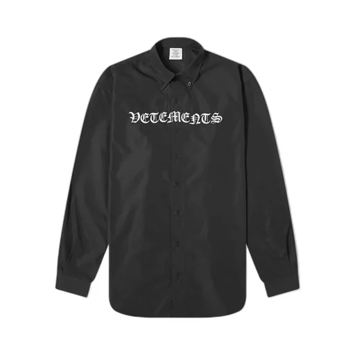 Gothic Black Oversized Shirt