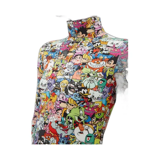 Cartoon Print Mini Dress
