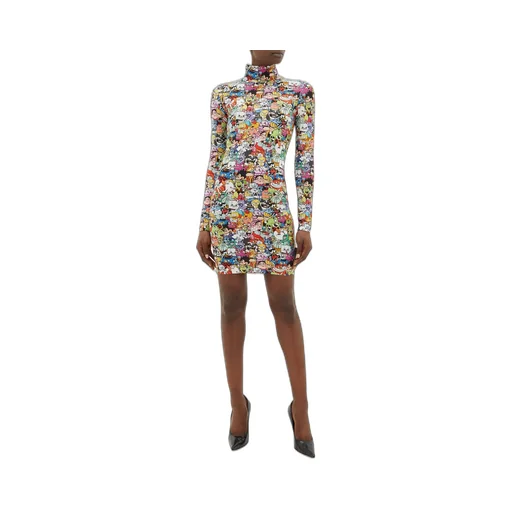 Cartoon Print Mini Dress